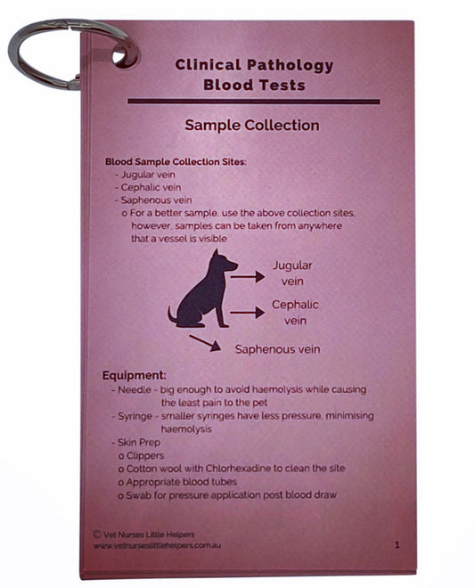 Clinical Pathology - Blood Tests - Vet Nurses Little Helpers