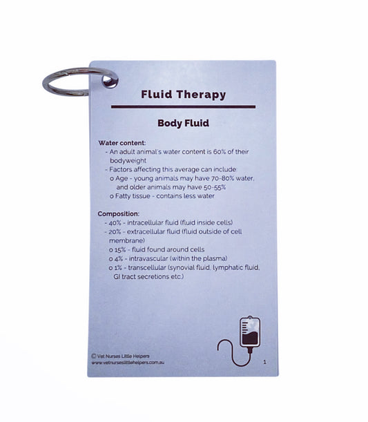 Fluid Therapy - Vet Nurses Little Helpers