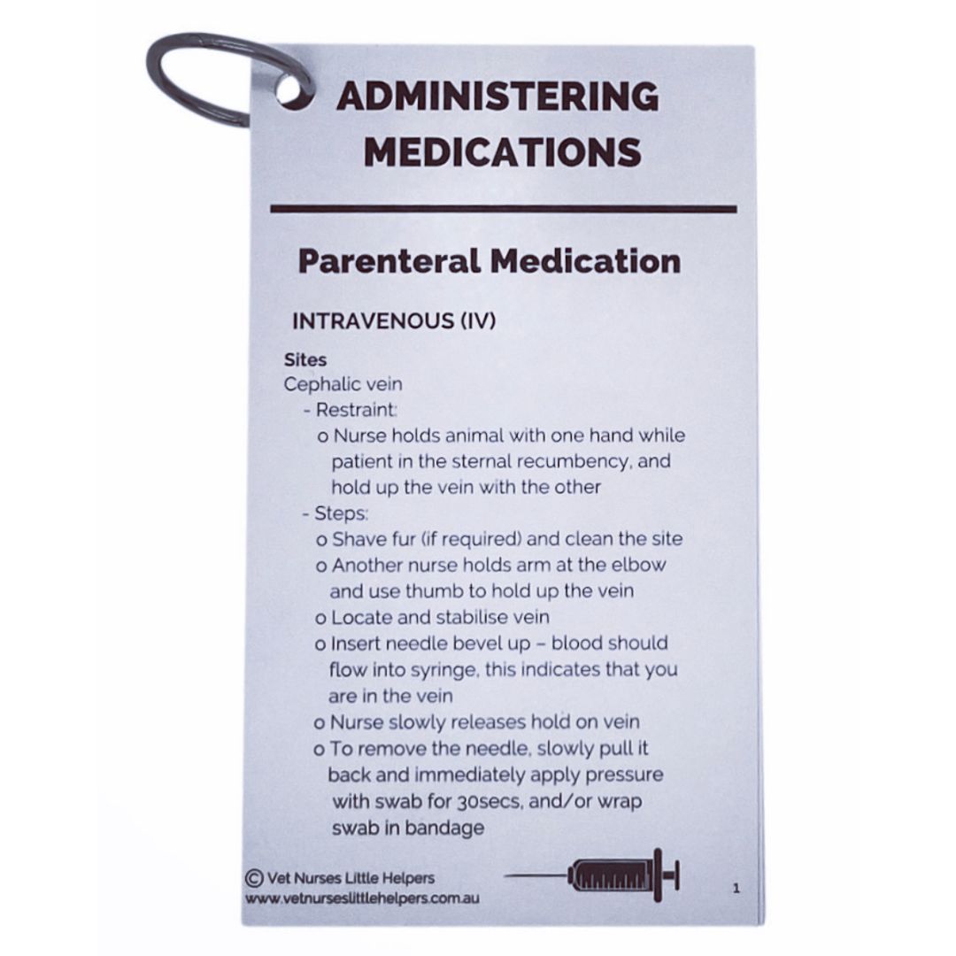 Administering Medications - Vet Nurses Little Helpers