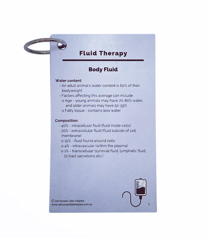 Fluid Therapy - Vet Nurses Little Helpers