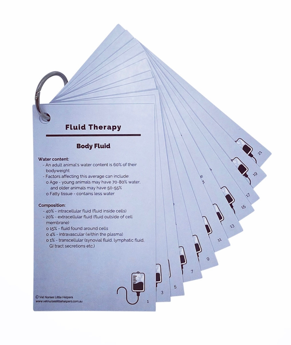 Fluid Therapy - Vet Nurses Little Helpers