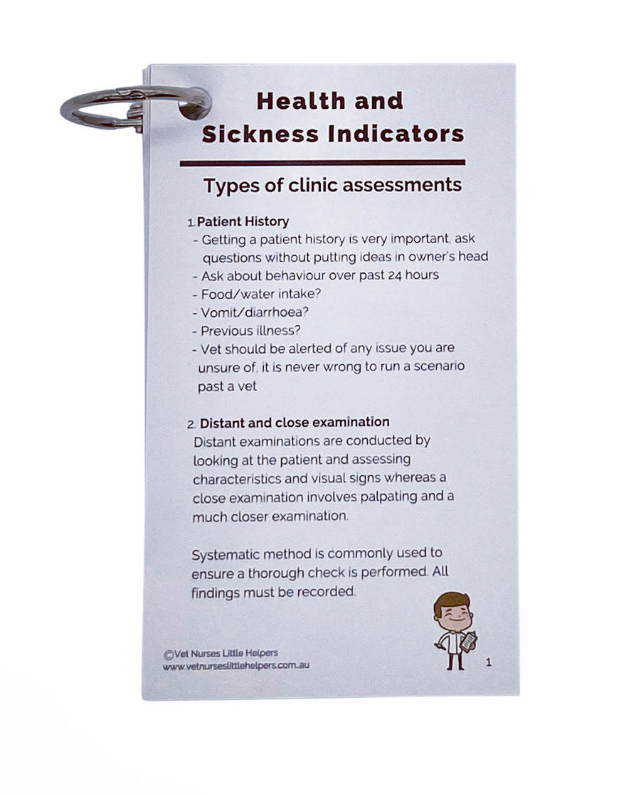 Health and Sickness Indicators - Vet Nurses Little Helpers