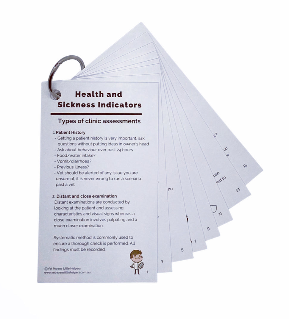 Health and Sickness Indicators - Vet Nurses Little Helpers